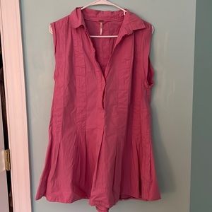 Free People Pink Pleated Dress